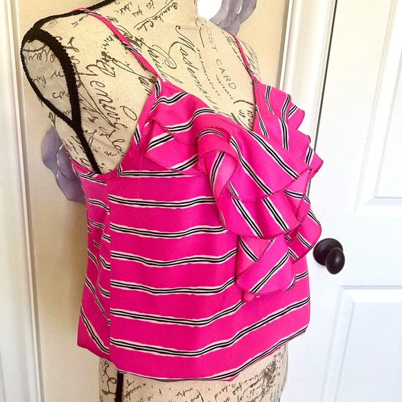 Ruffle Blouson Spaghetti Strap Top - Picture 2 of 3